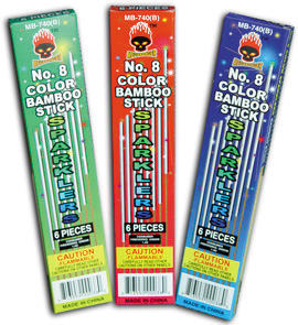 No.8 Color Sparklers bamboo stick